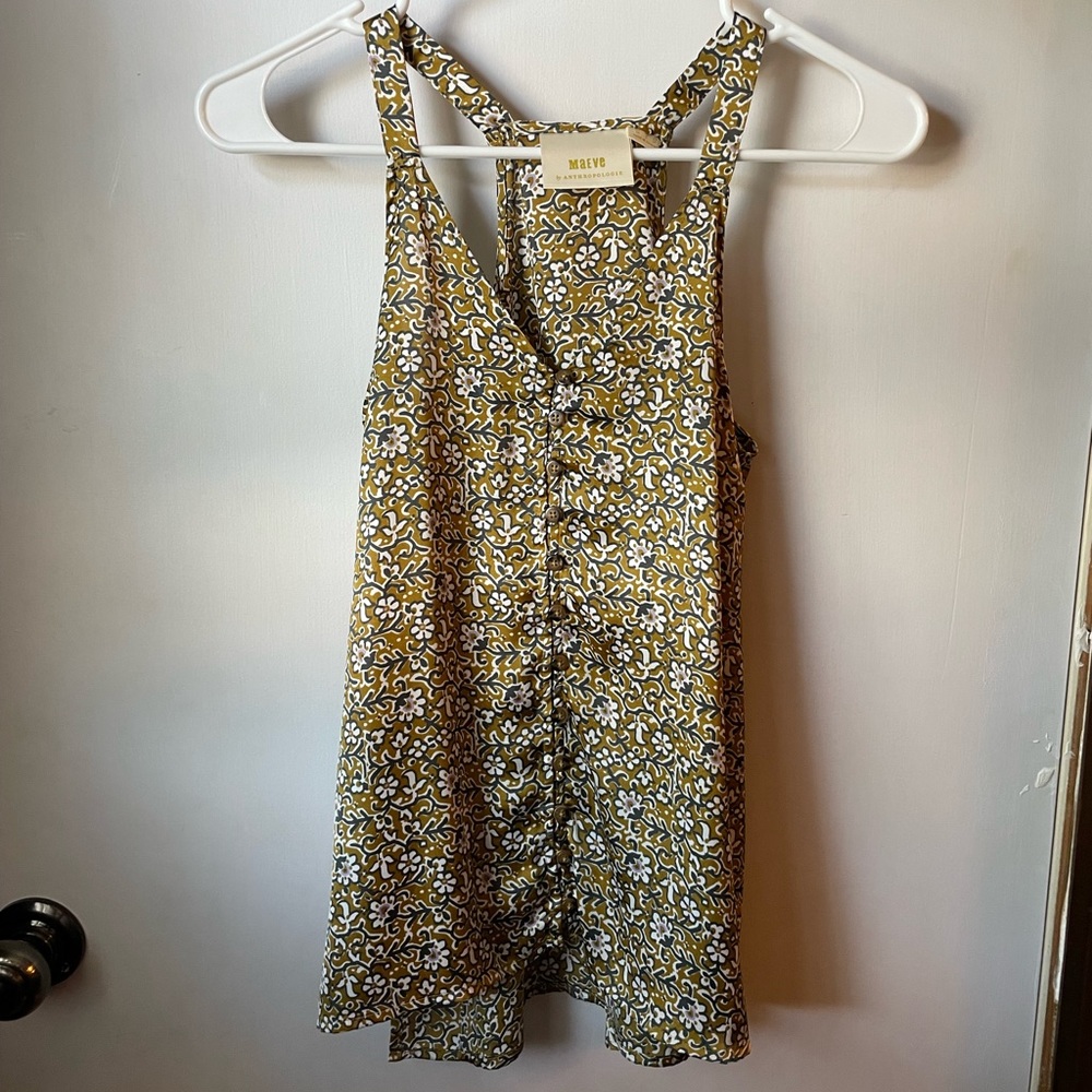 Anthropologie Maeve floral tank size 00